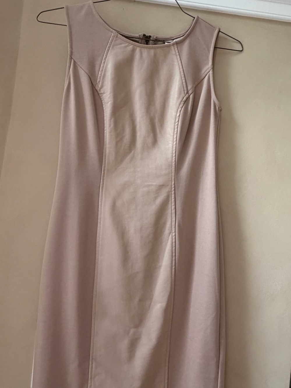 ECI Beige Panel A-Line Dress